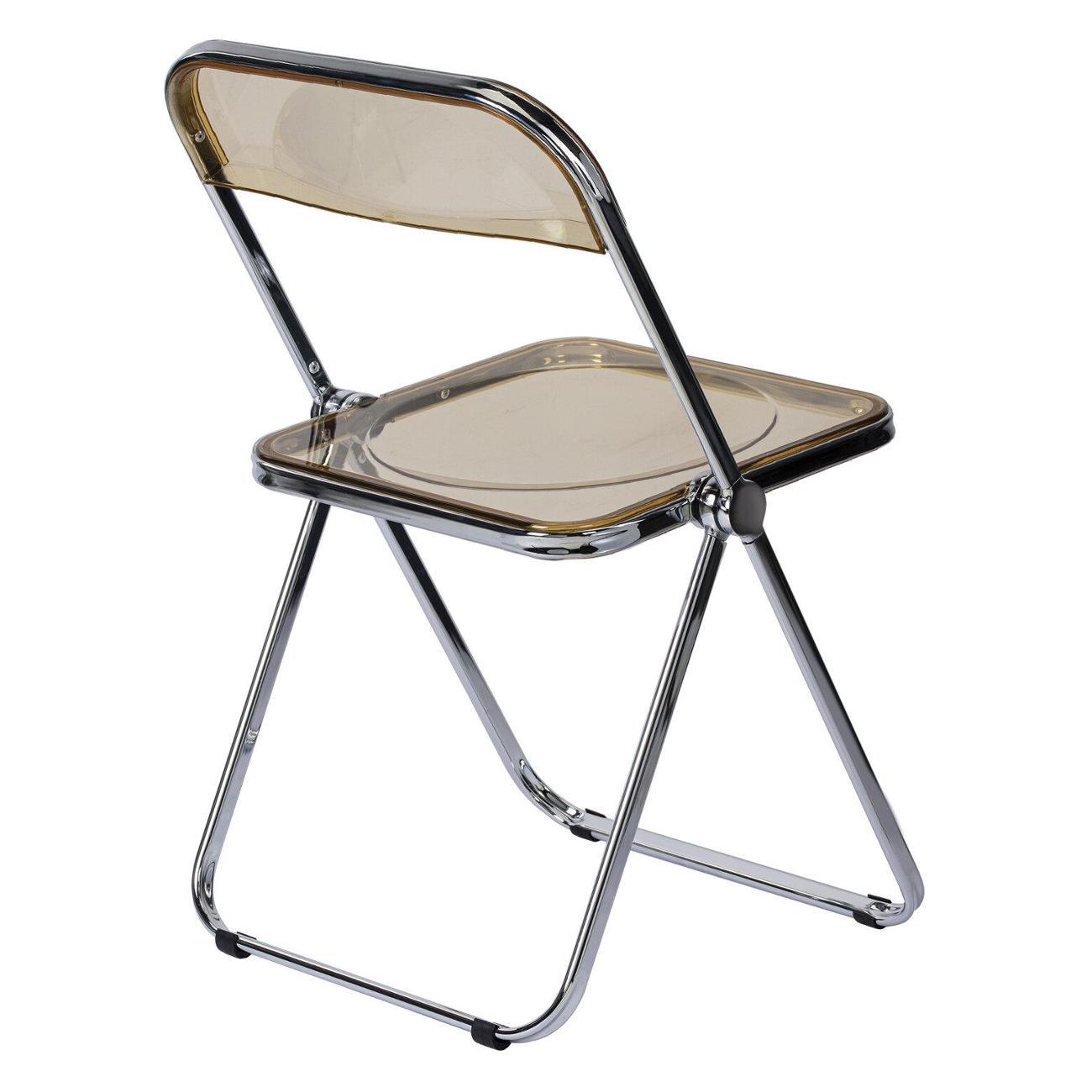 Стул складной Brabix Стул склад BRABIX Glam прозрачн янтарн пластик