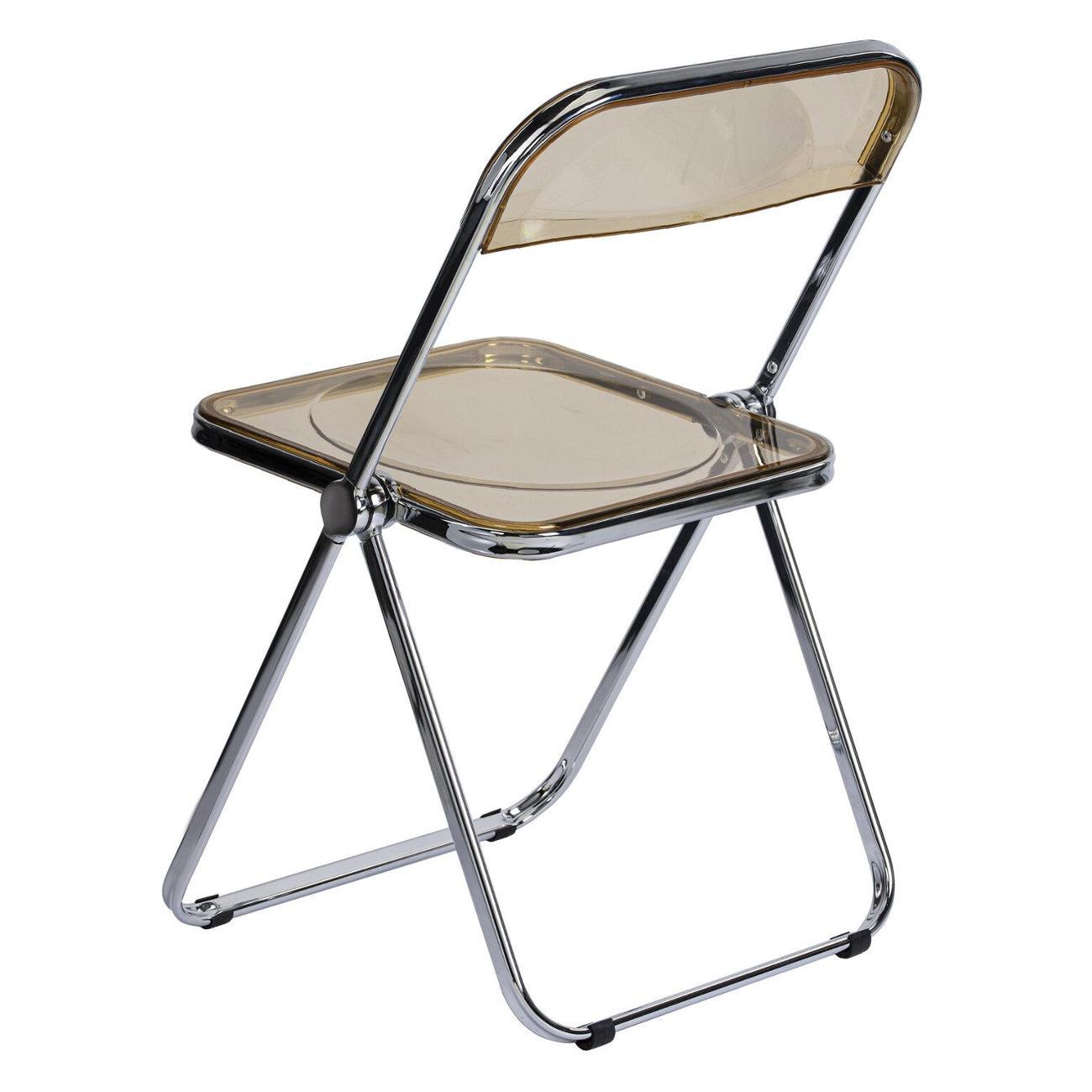 Стул складной Brabix Стул склад BRABIX Glam прозрачн янтарн пластик