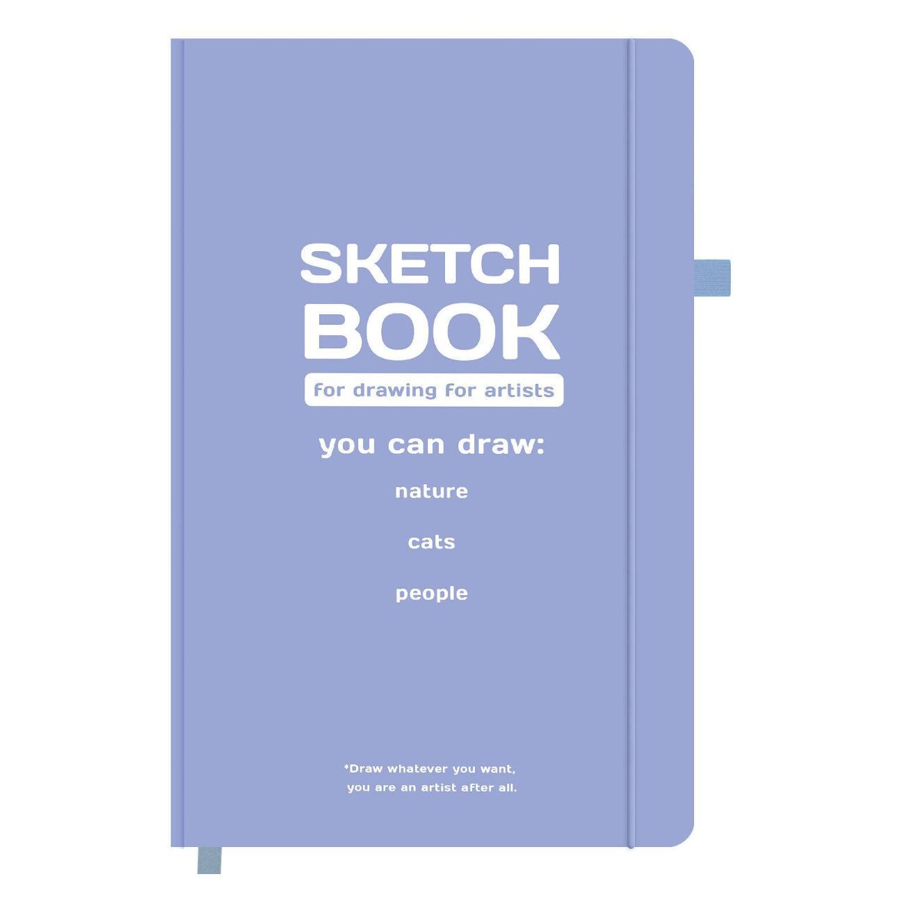 Скетчбук Brauberg Скетчбук слон кость 130х210мм 140г/м 80л Сиреневы