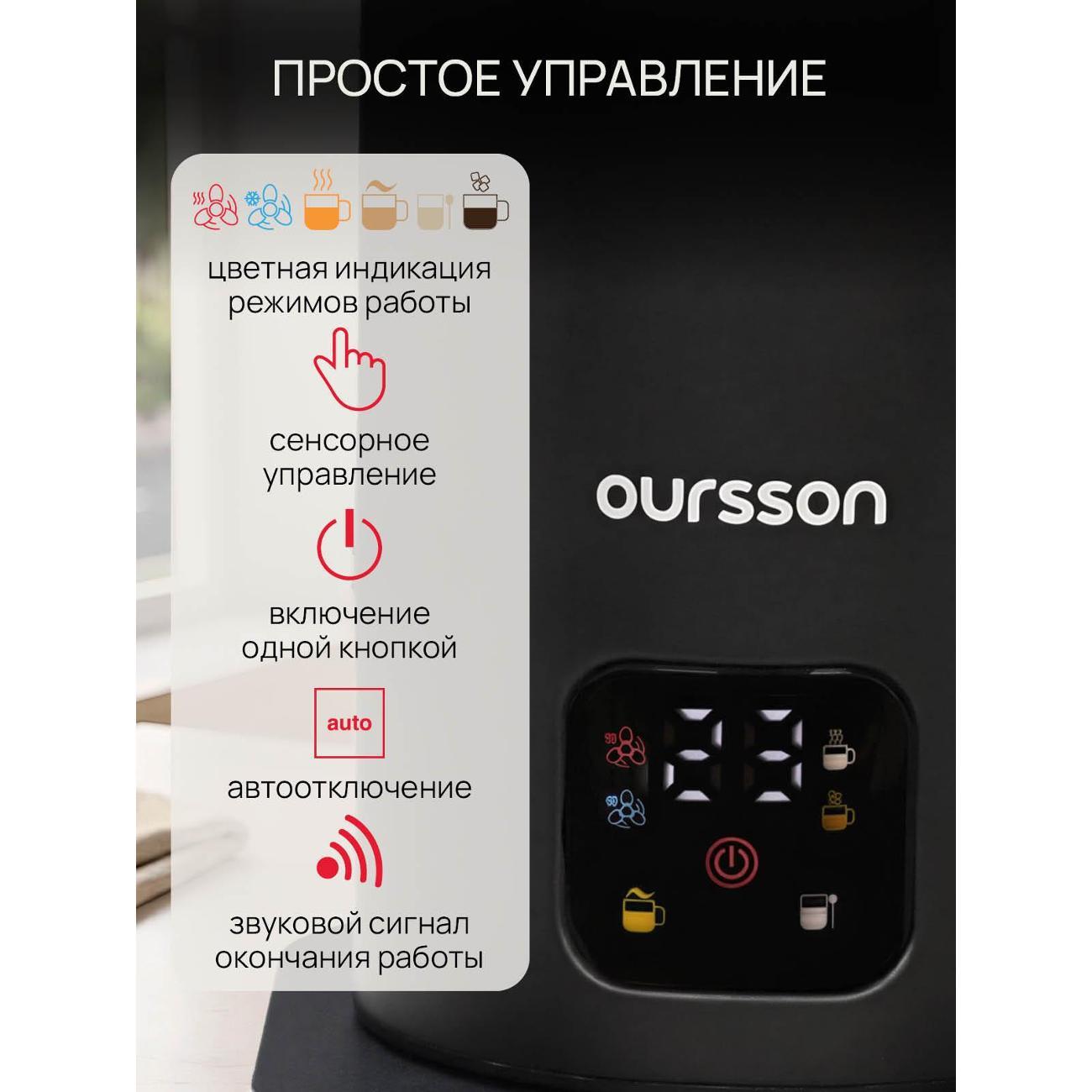 Капучинатор, вспениватель молока Oursson MK6004D/BL