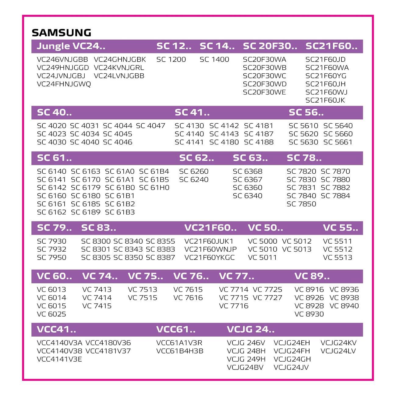 Пылесборник Zumman ZS70 для пылесоса Samsung (тип VP-77), 4 шт.
