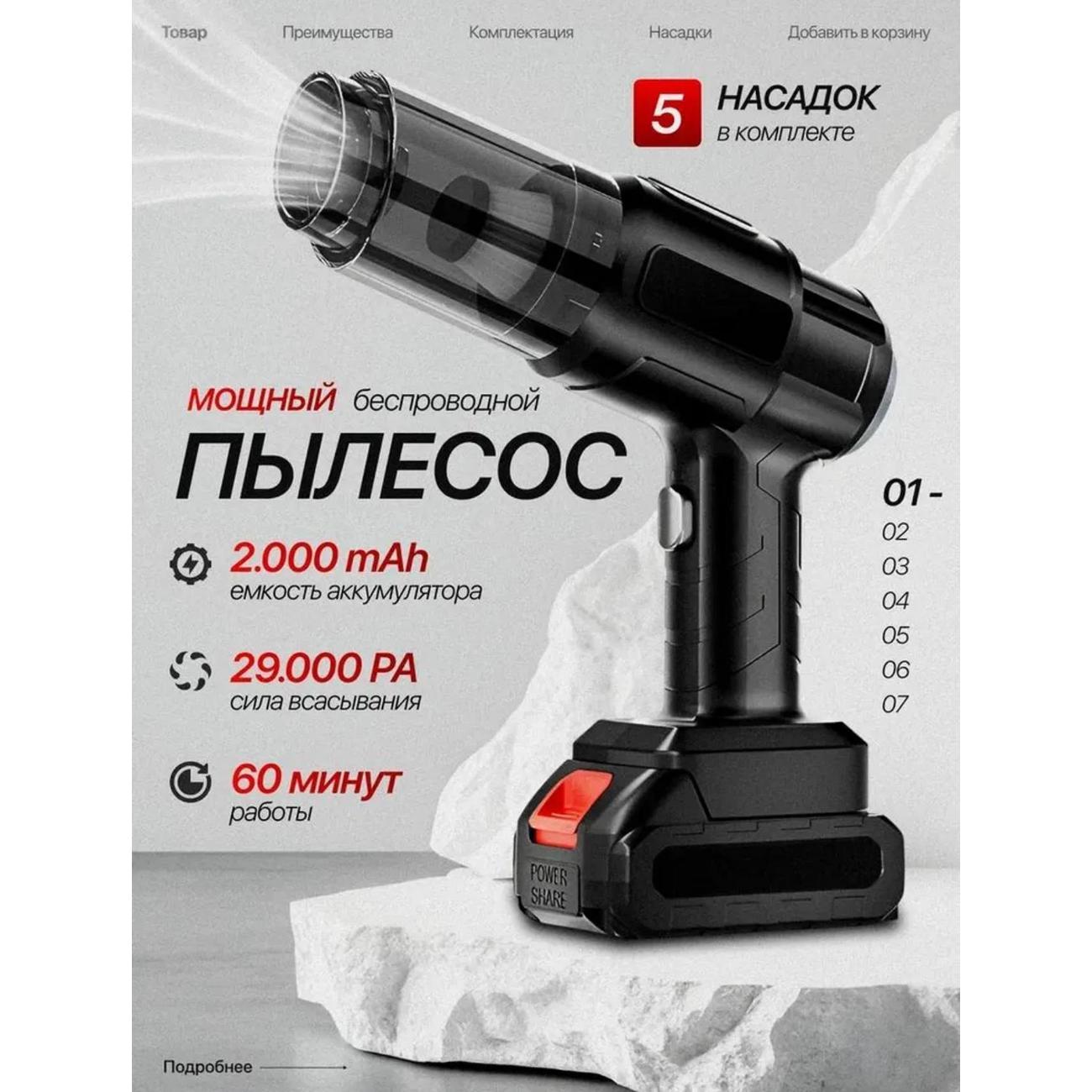 Пылесос автомобильный, аккумуляторный нет Портативный автомобильный пылесос