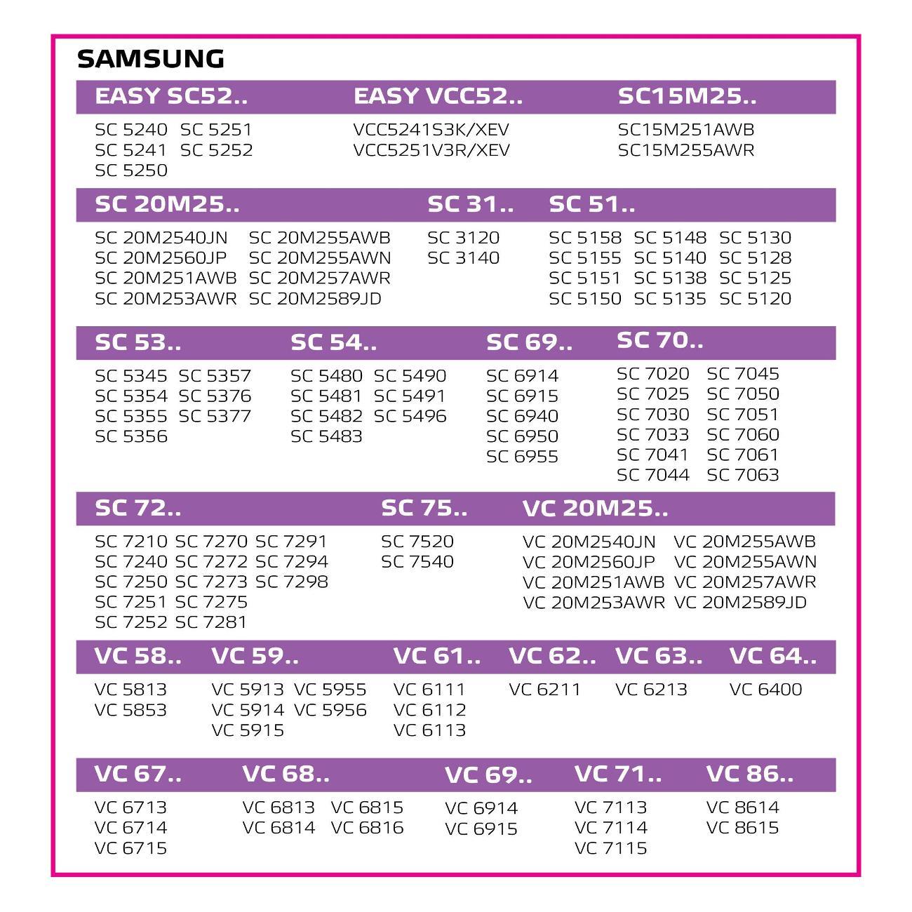 Пылесборник Zumman ZS90 для пылесоса Samsung (тип VP-95), 4 шт.