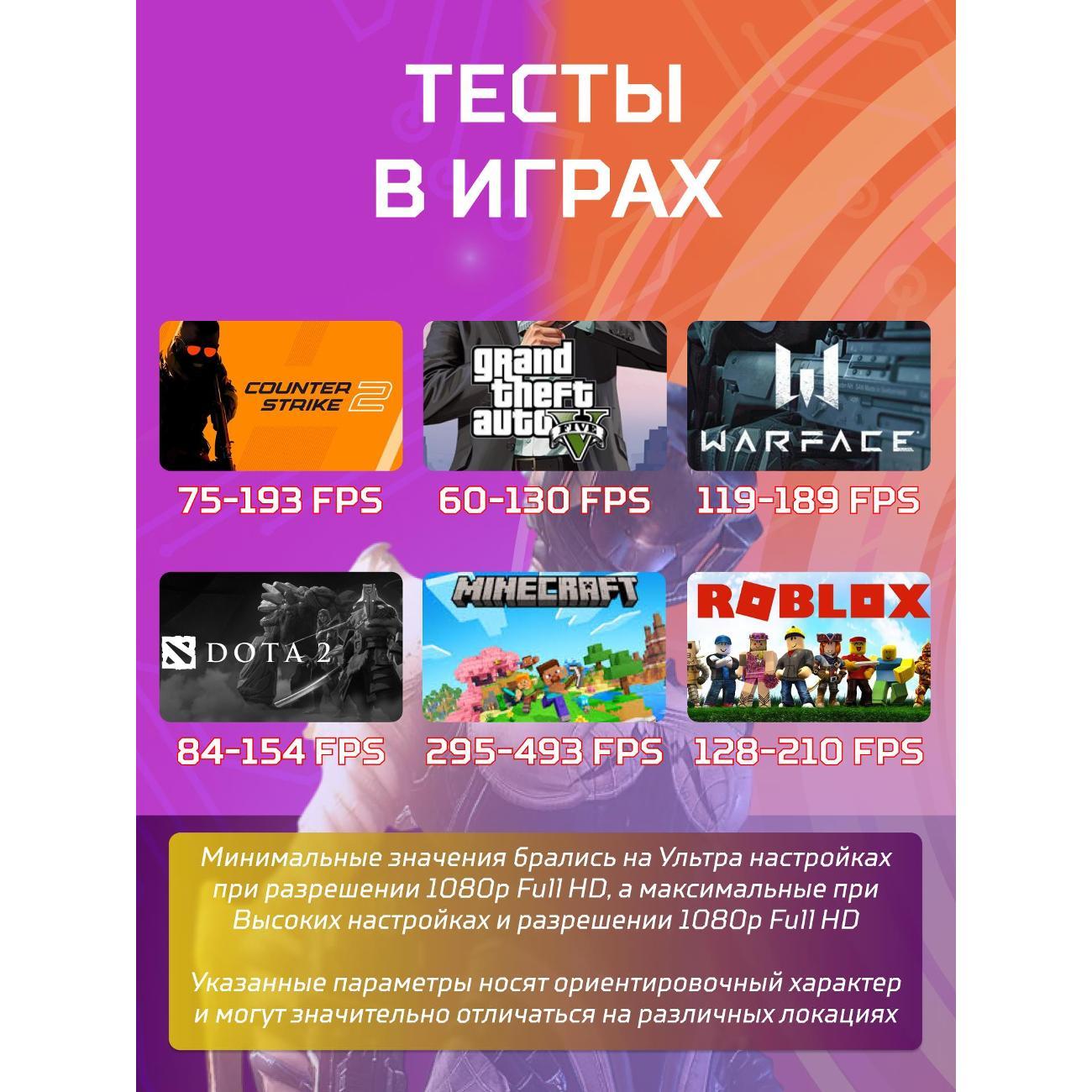 Настольный компьютер БиГ! Комп Black Dragon 1650 - W11 70v279.1l