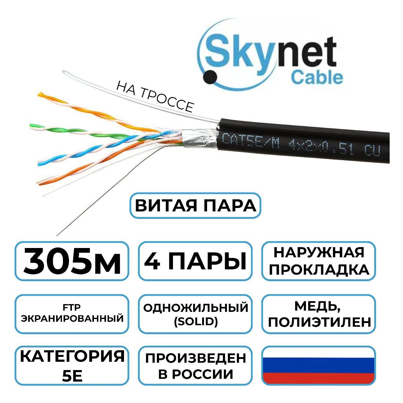 Кабель сетевой LAN SkyNet Premium CSP-FTP-4-CU-OUTR
