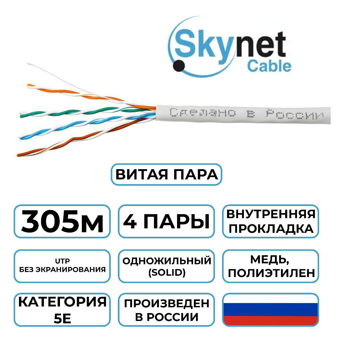 Кабель сетевой LAN SkyNet Premium CSP-UTP-LSLTx-4-CU
