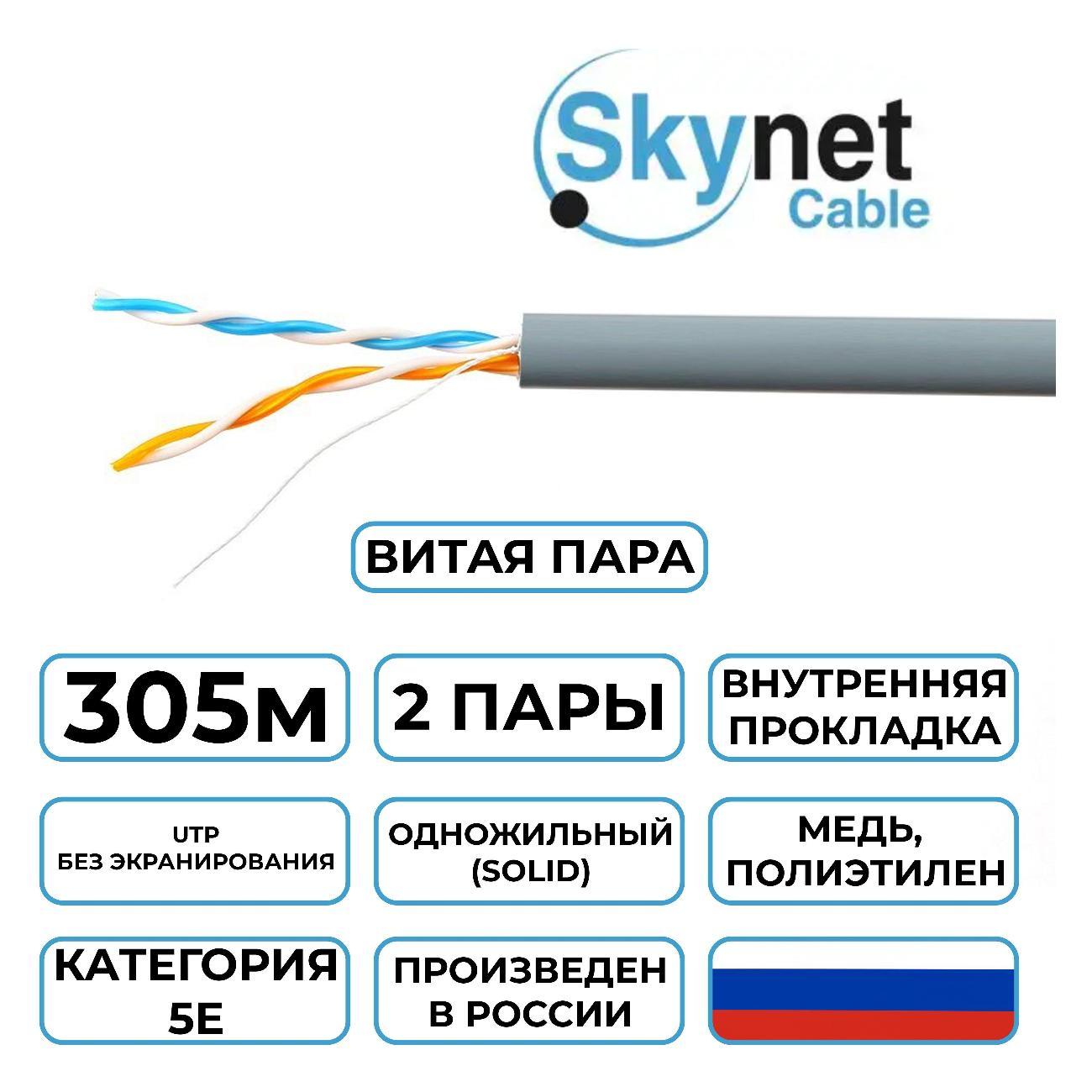 Кабель сетевой LAN SkyNet Standart CSS-UTP-2-CU
