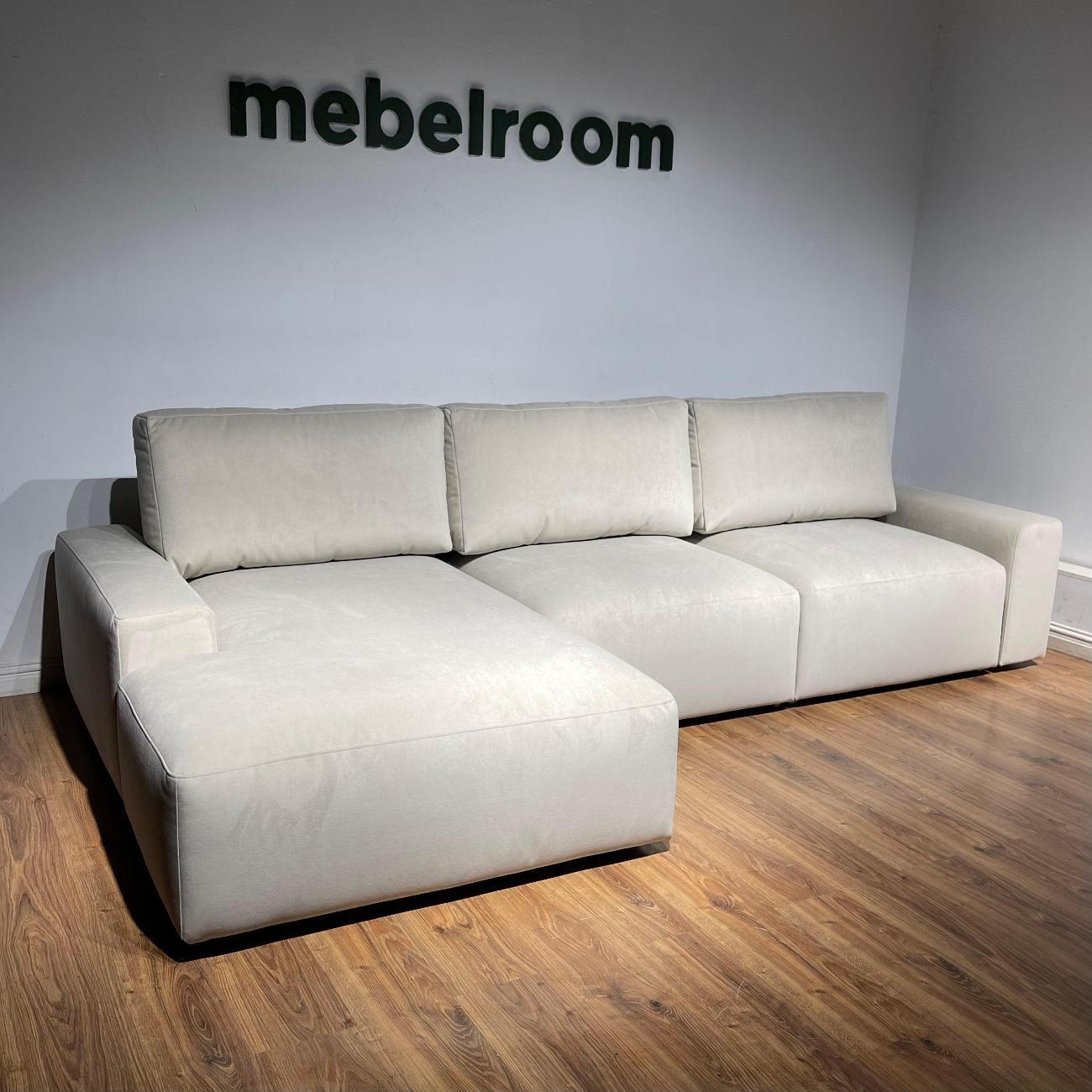 Диван mebelroom Угловой Диван Леон, лофт, с независимым пружинным блоком, механизм Еврокнижка, 320х170х80 см