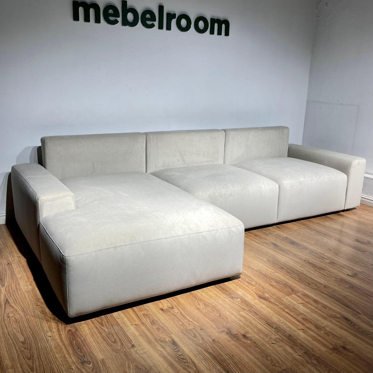 Диван mebelroom Угловой Диван Леон, лофт, с независимым пружинным блоком, механизм Еврокнижка, 320х170х80 см