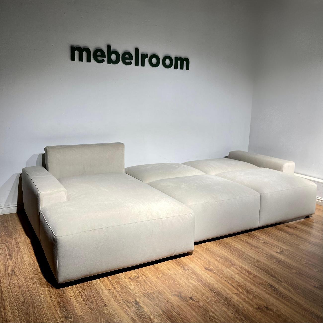 Диван mebelroom Угловой Диван Леон, лофт, с независимым пружинным блоком, механизм Еврокнижка, 320х170х80 см