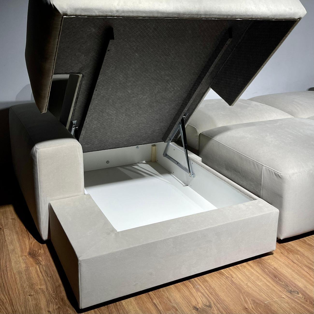 Диван mebelroom Угловой Диван Леон, лофт, с независимым пружинным блоком, механизм Еврокнижка, 320х170х80 см