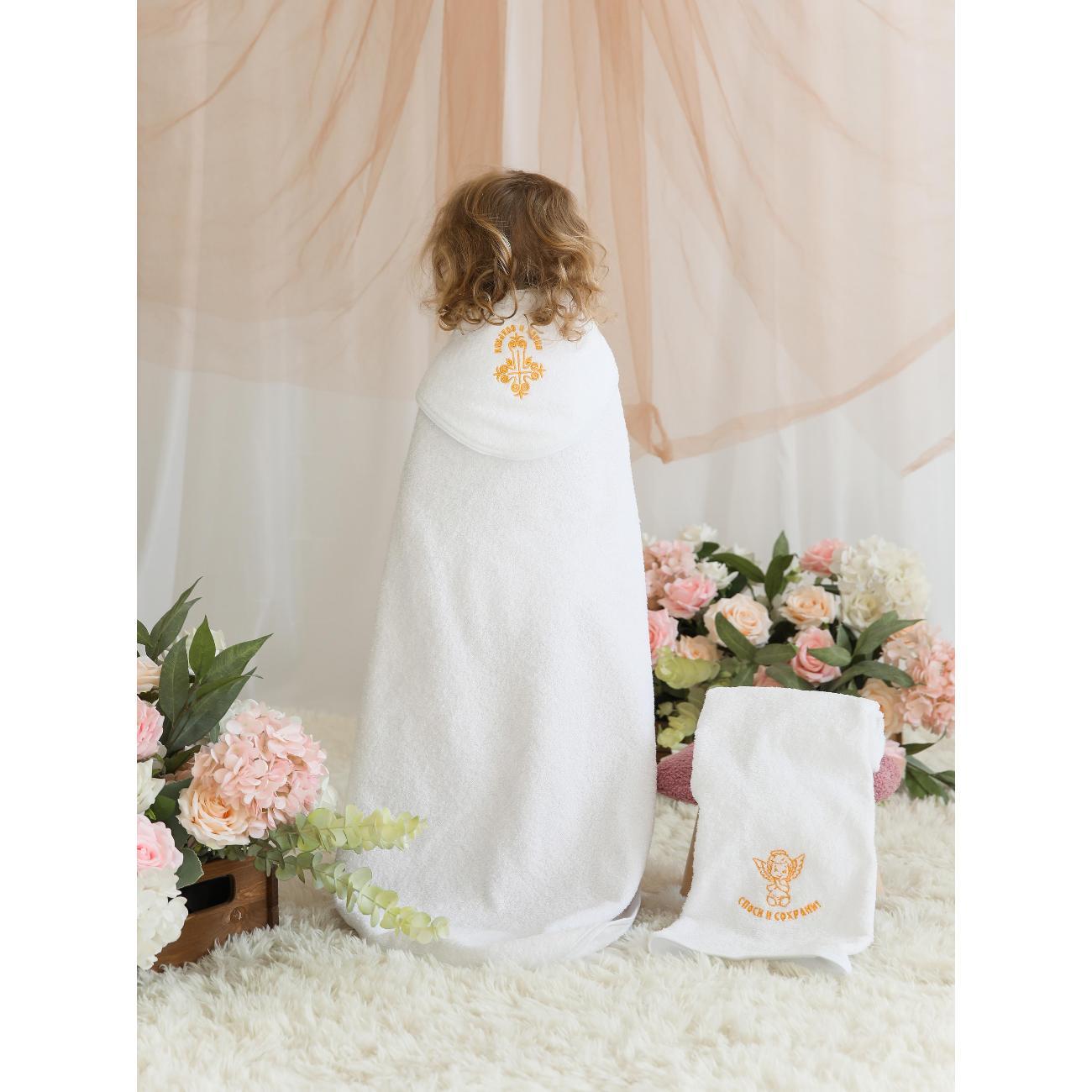 Крестильное полотенце Everliness Полотенце крестильное 90*90, белый