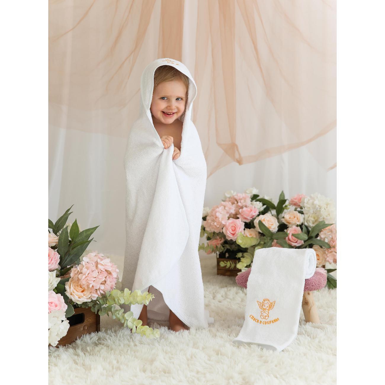 Крестильное полотенце Everliness Полотенце крестильное 90*90, белый