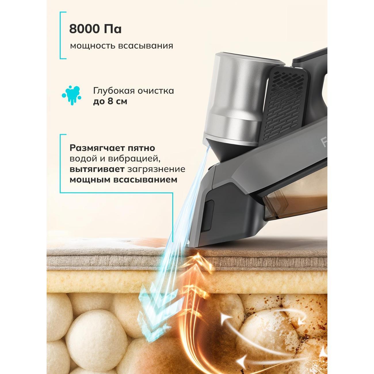 Пылесос автомобильный, аккумуляторный FELFRI Пылесос моющий для мебели портативный FWVC-006