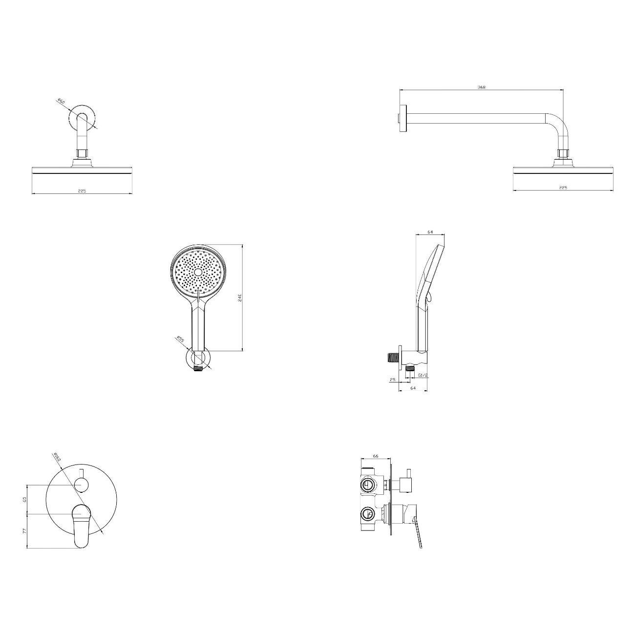 Душевая система DQ DA1775701