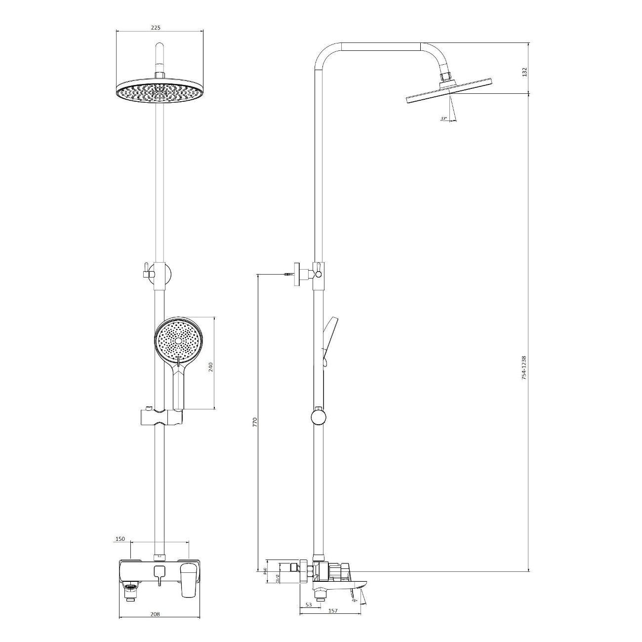Душевая система DQ DA1743701