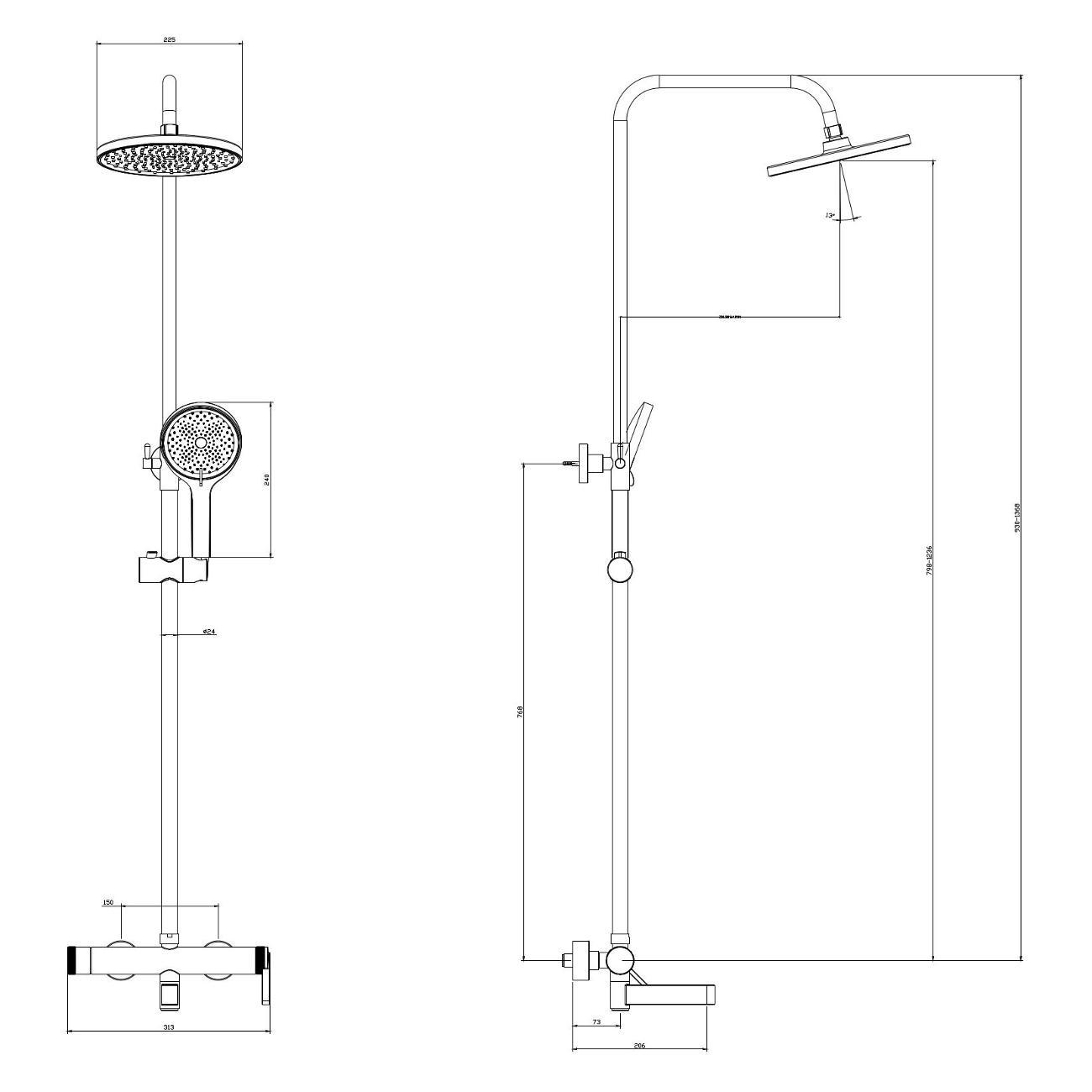 Душевая система DQ DA1703701