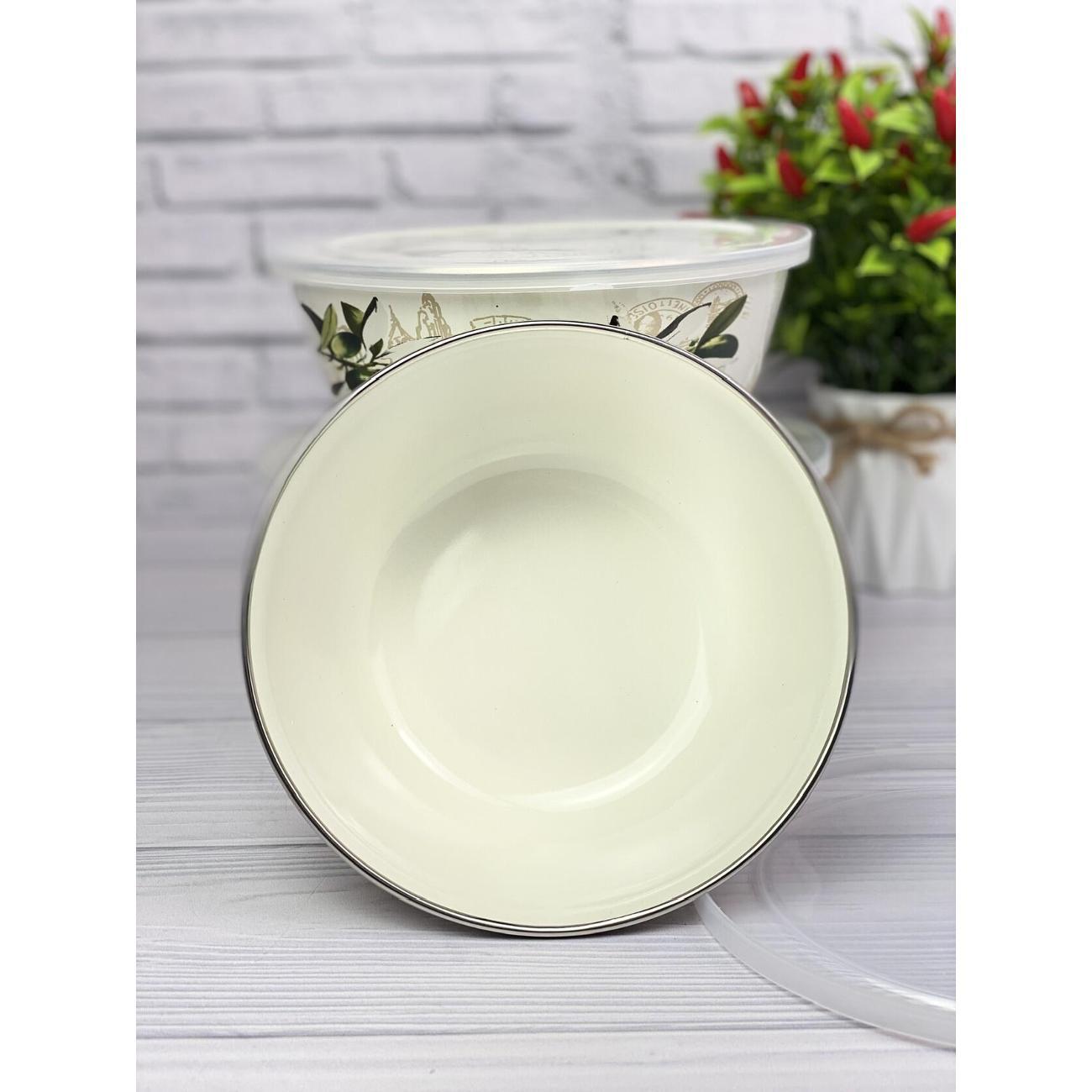 Набор салатников Zeidan из нержавеющей стали с пластиковыми крышками 3шт 1,5л 2,5л 4л