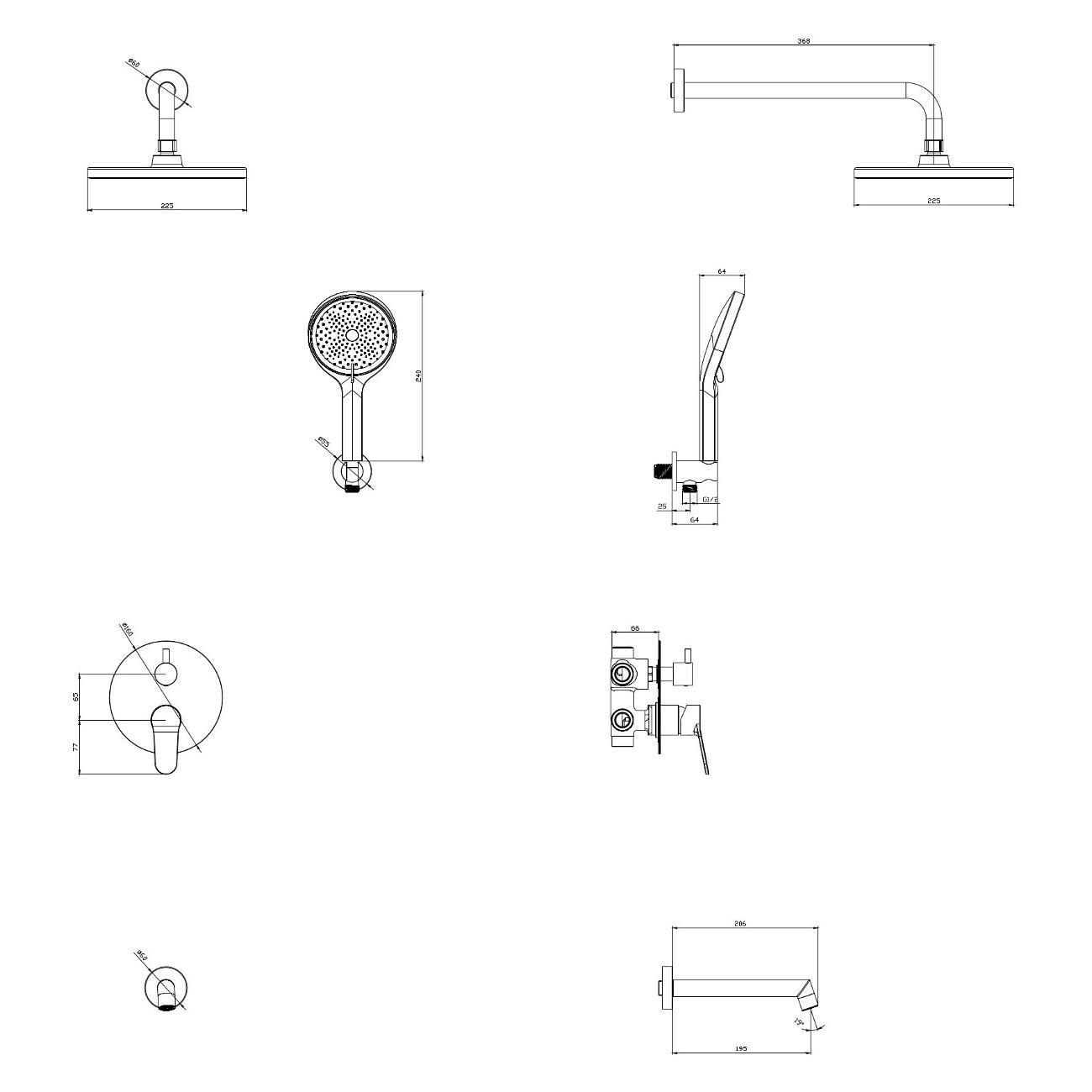Душевая система DQ DA1775601
