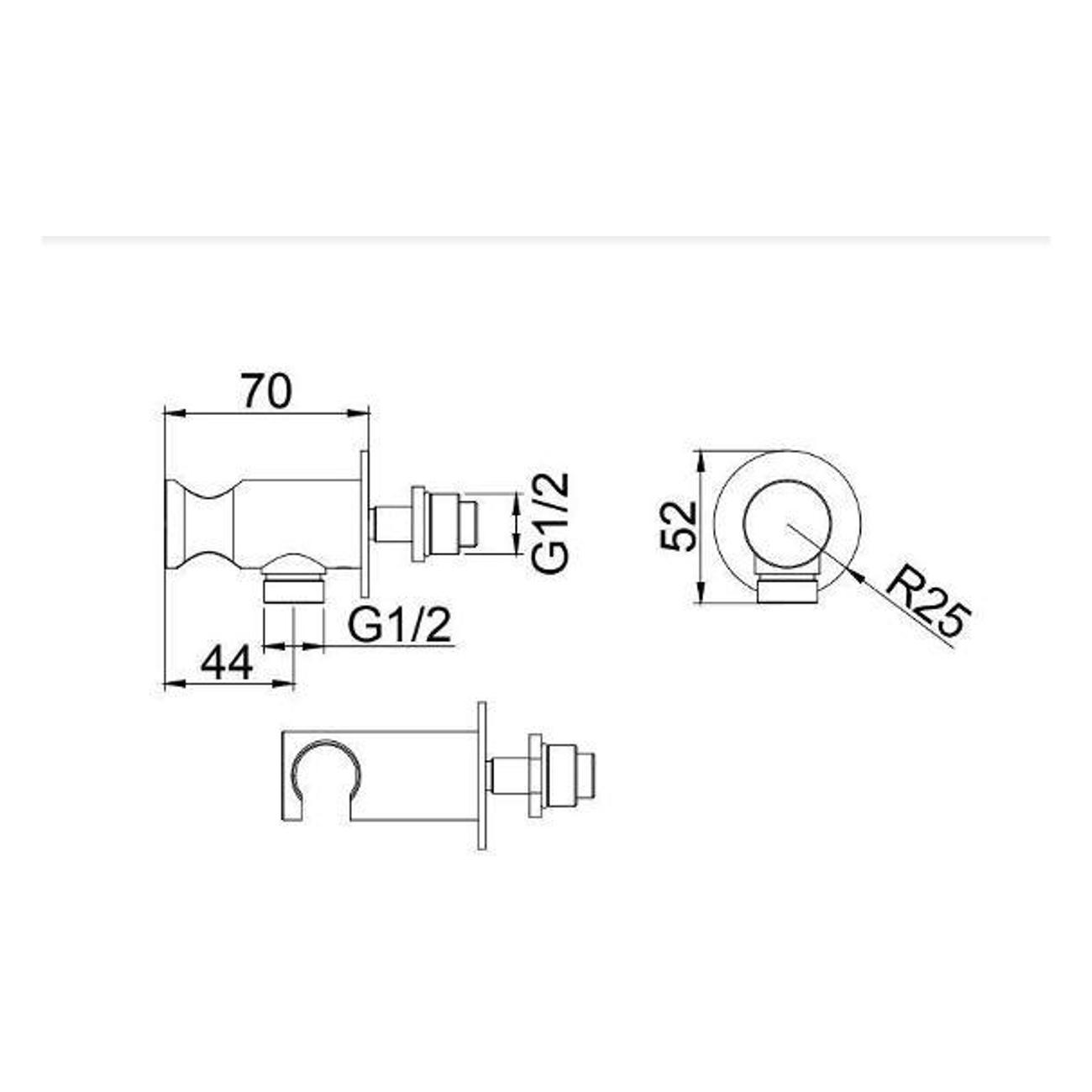 Прочие комплектующие для сантехники D&K Подключение душевого шланга