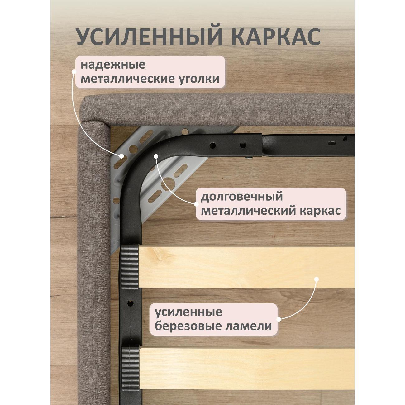 Кровать Ромак односпальная 200х120 капучино А/5585