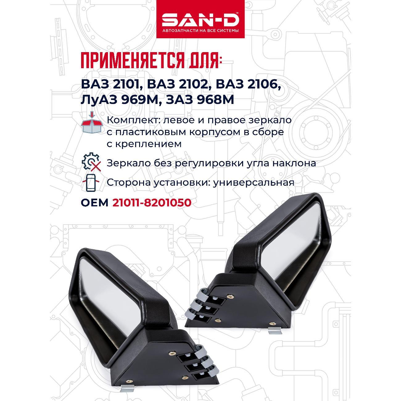 Зеркало заднего вида для авто SAN-D ZN2013