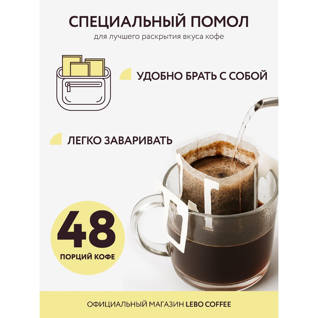 Кофе в дрип-пакетах Lebo по странам произрастания