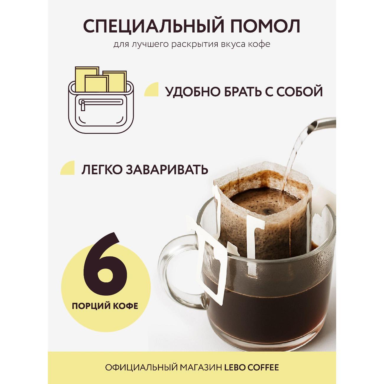 Кофе в дрип-пакетах Lebo по странам произрастания