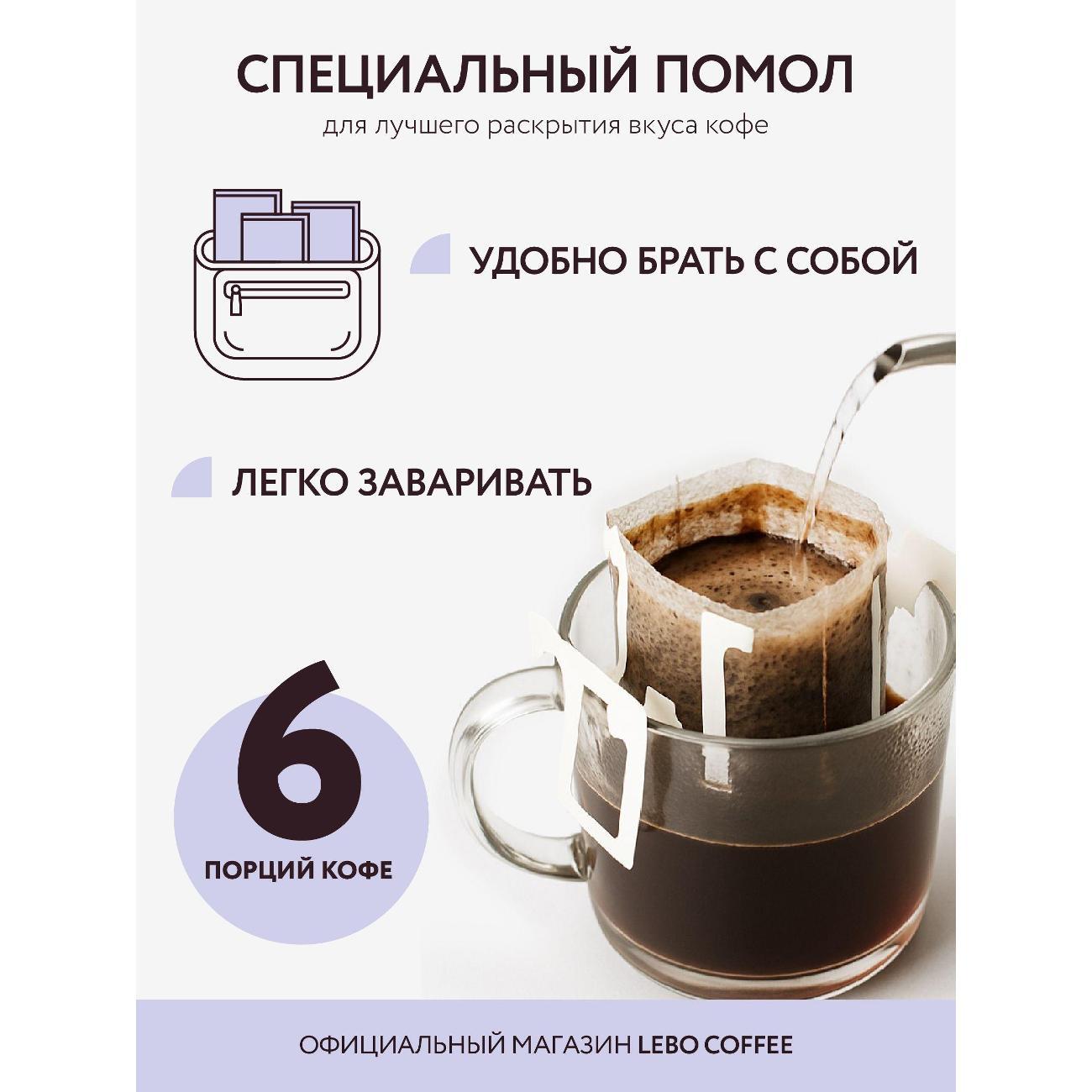 Кофе в дрип-пакетах Lebo по странам произрастания