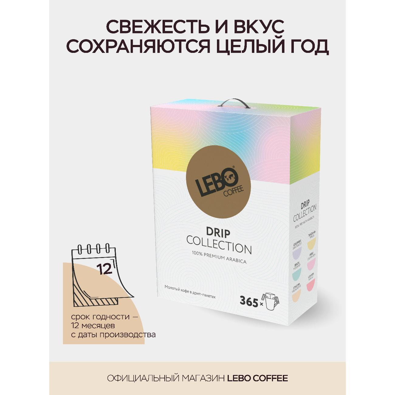 Кофе в дрип-пакетах Lebo по странам произрастания