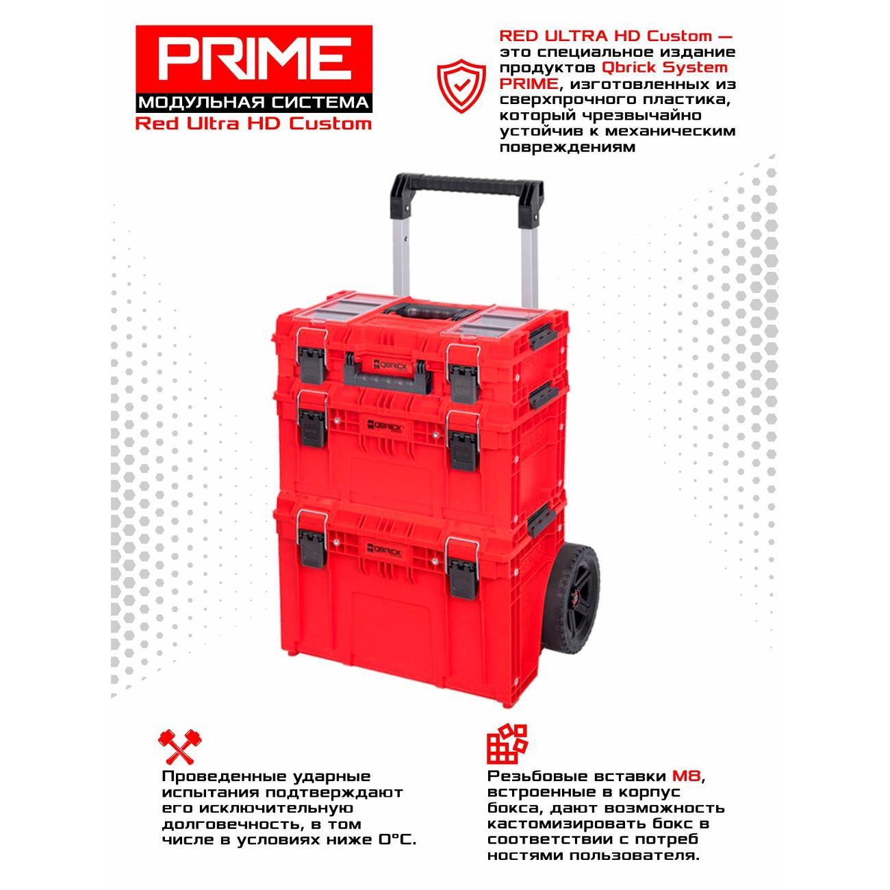 Ящик для хранения инструмента QBRICK SYSTEM PRIME SET 1 RED Ultra HD Custom