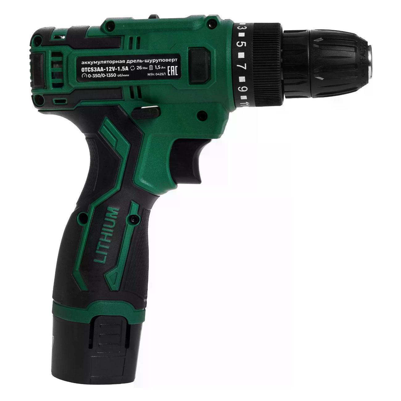 Дрель-шуруповерт OVK TOOLS OTCS3AA-12V-1.5A