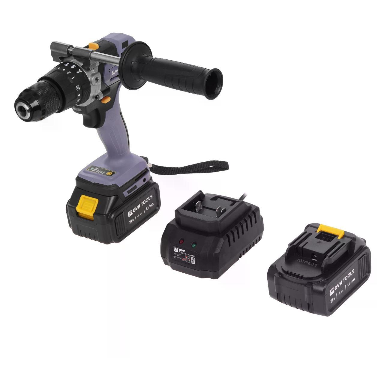Дрель-шуруповерт OVK TOOLS OTBCS-21V-4.0A