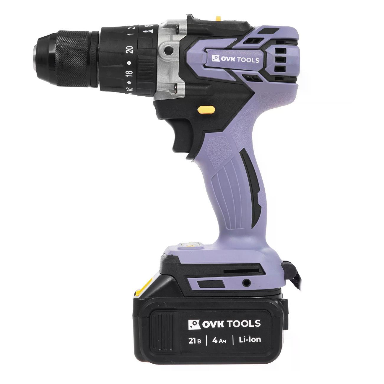 Дрель-шуруповерт OVK TOOLS OTBCS-21V-4.0A