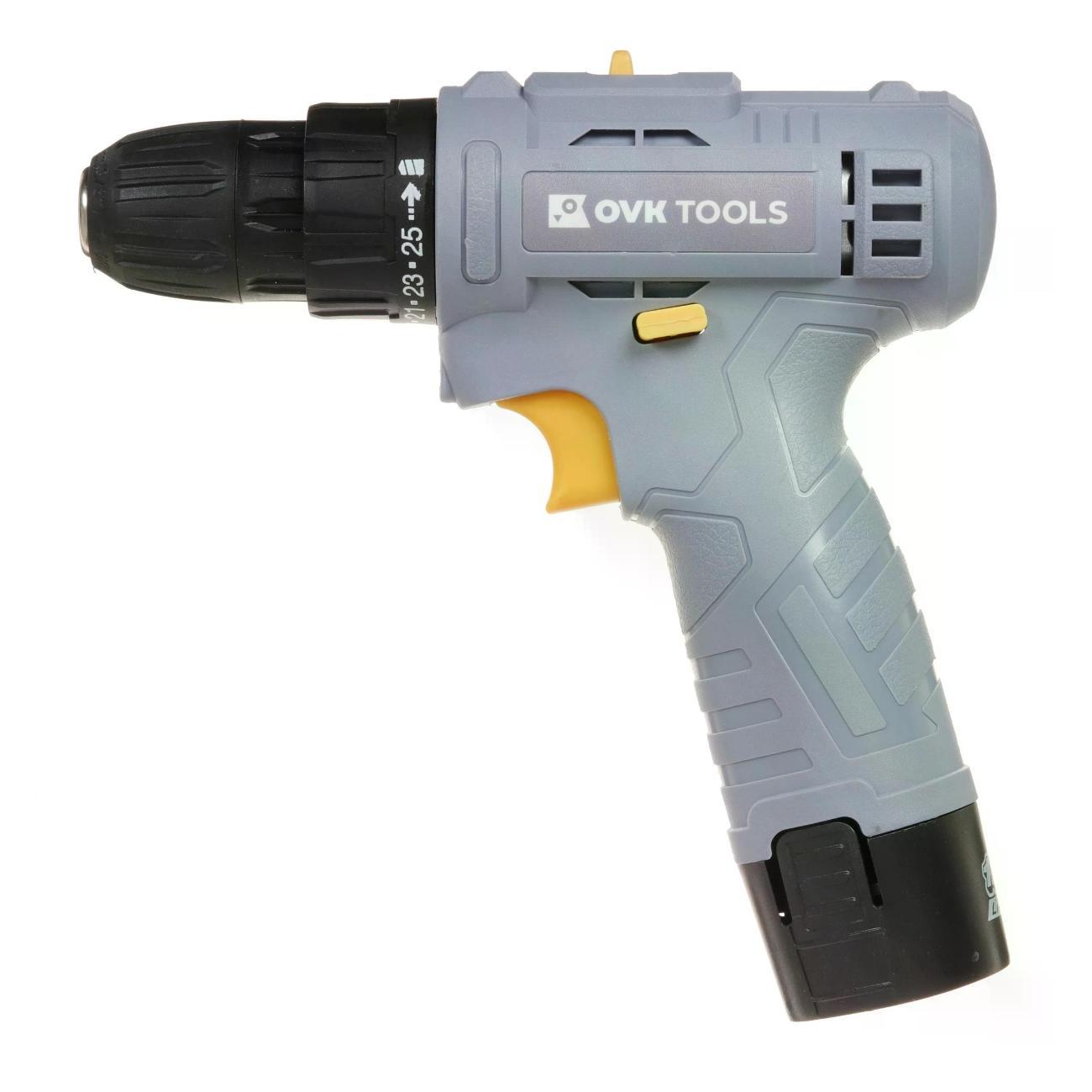 Дрель-шуруповерт OVK TOOLS OTCS1AA-12V-1.3A