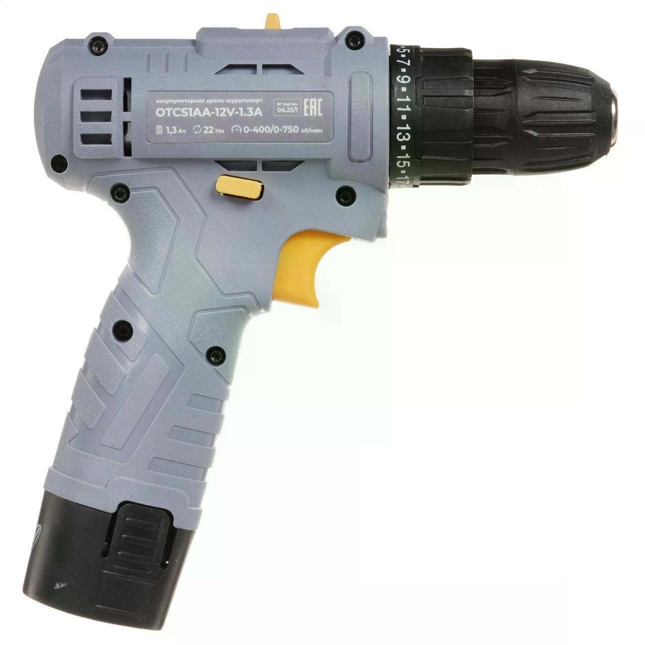 Дрель-шуруповерт OVK TOOLS OTCS1AA-12V-1.3A