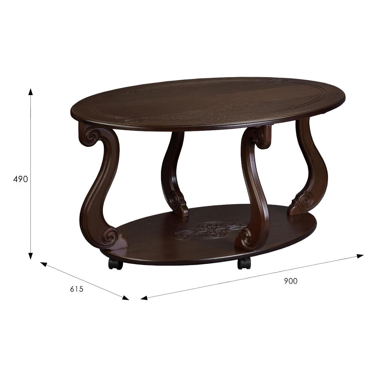 Стол журнальный Мебелик Овация (М) на колесах