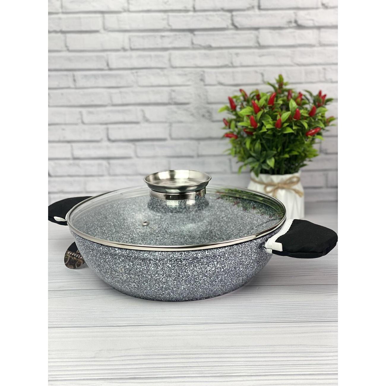 Жаровня Edenberg казан, сотейник 5,5л с крышкой для всех видов плит и духовых шкафов