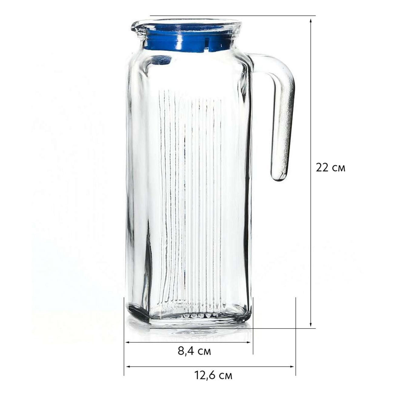 Кувшин F&D Кувшин с голубой крышкой, 1 л