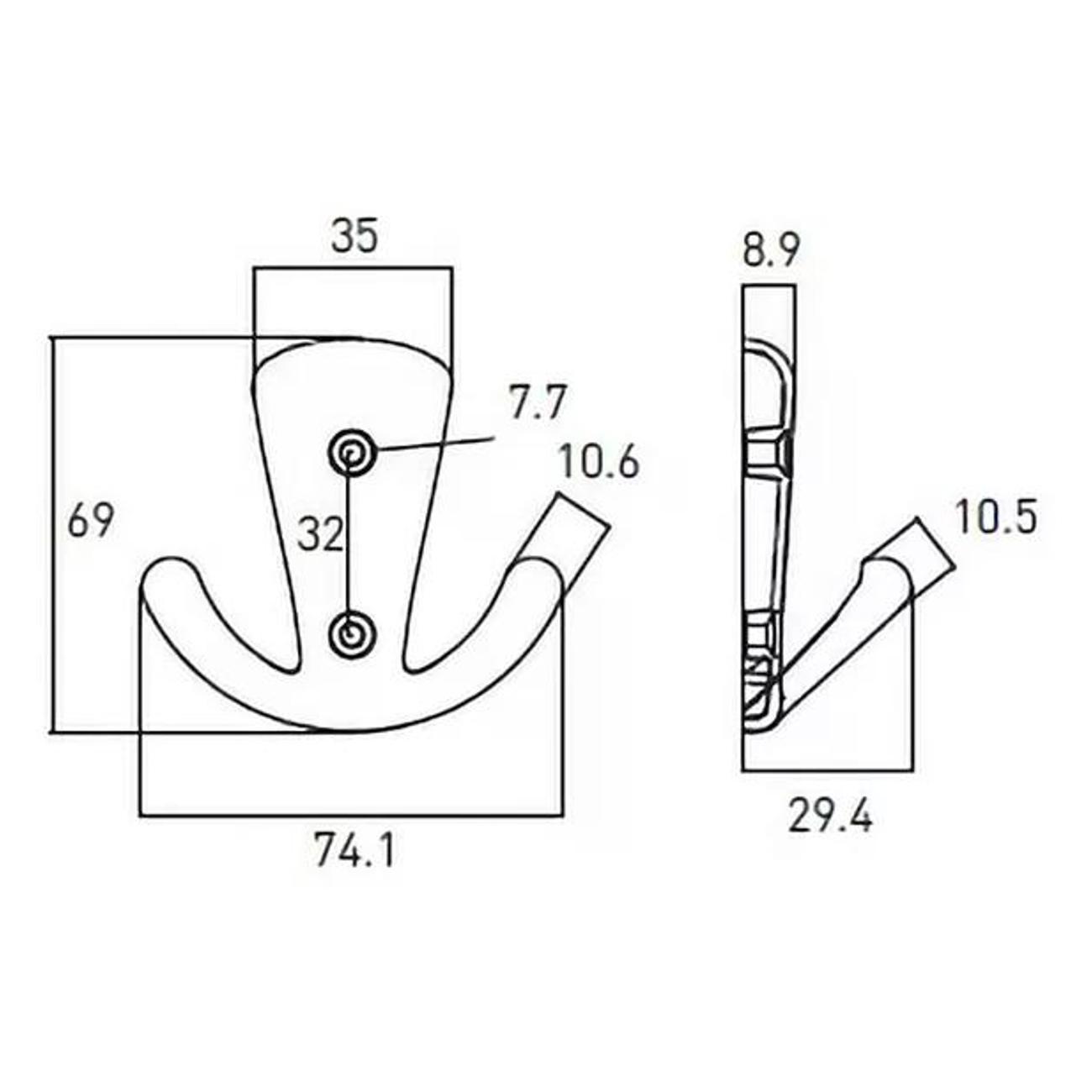 Крючки Edson Крючок настенный двойной
