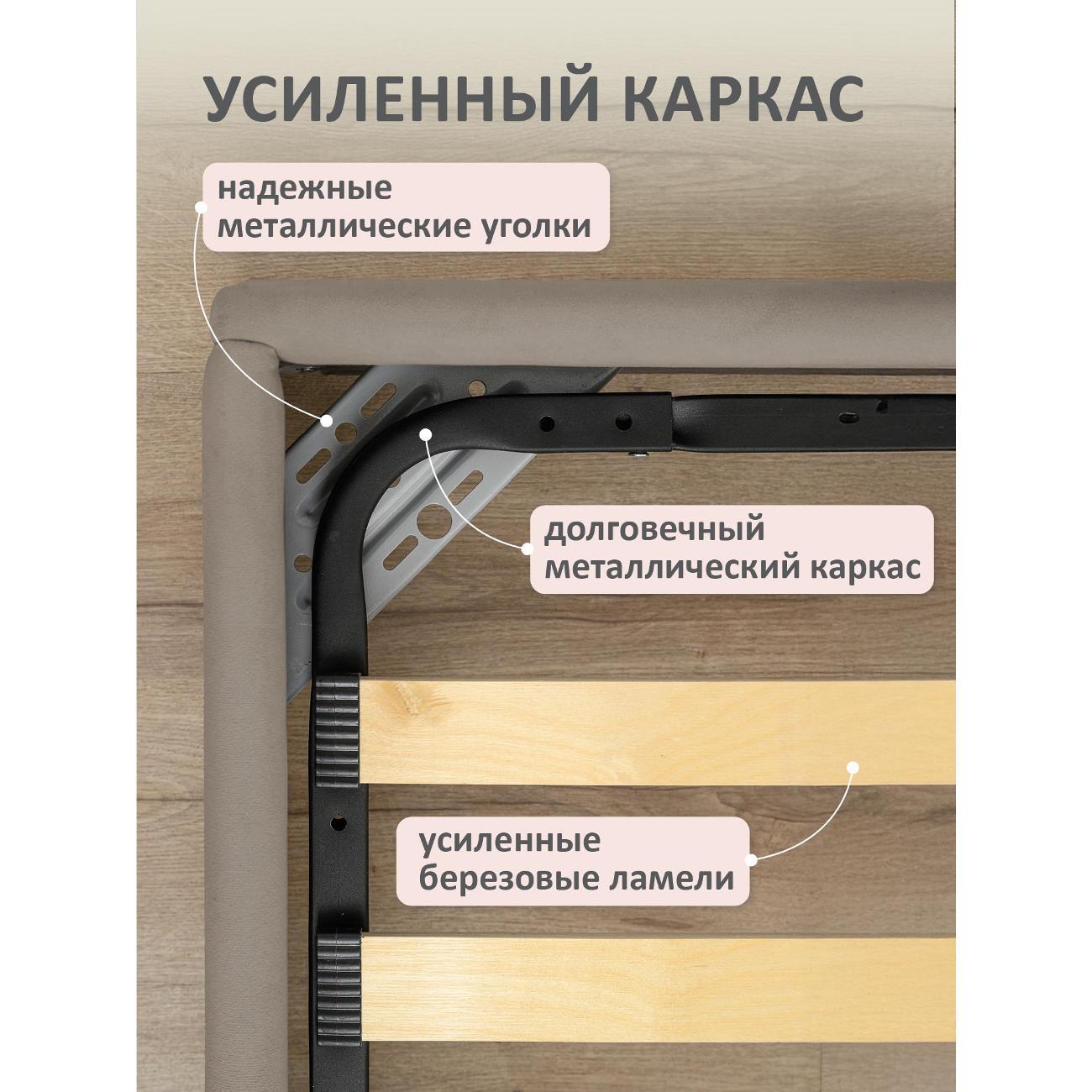 Кровать Ромак односпальная 200*120 мокко М/5965
