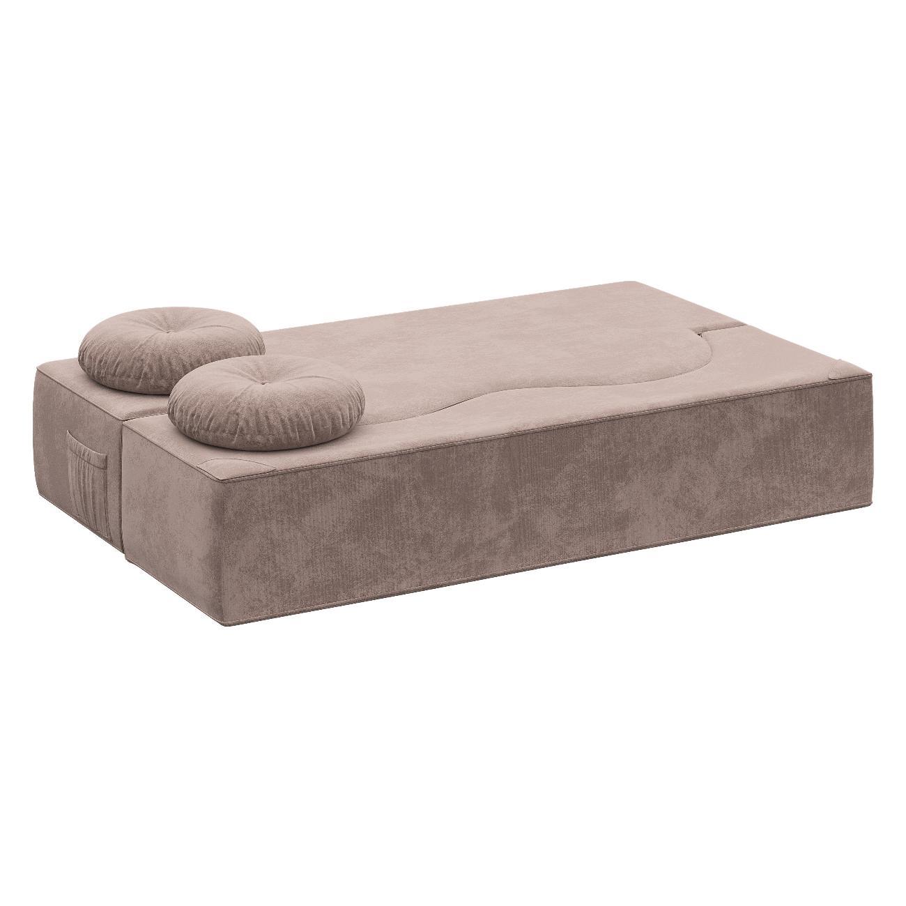 Диван бескаркасный Div-one Бескаркасный диван кровать раскладной прямой, бежевый Дадли Бенд