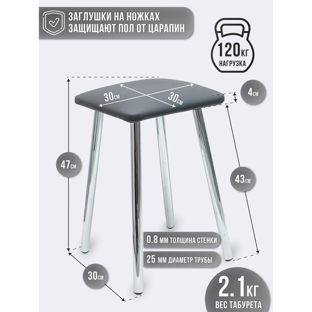 Табурет для кухни ЭОН Комплект табуретов хром