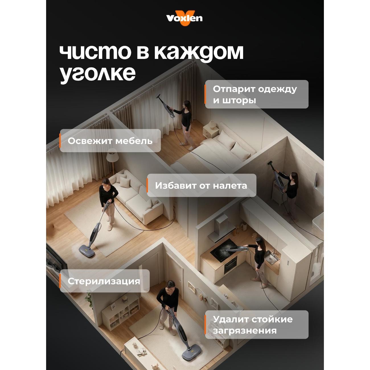 Электровеник, электрошвабра VOXLEN MLE-802