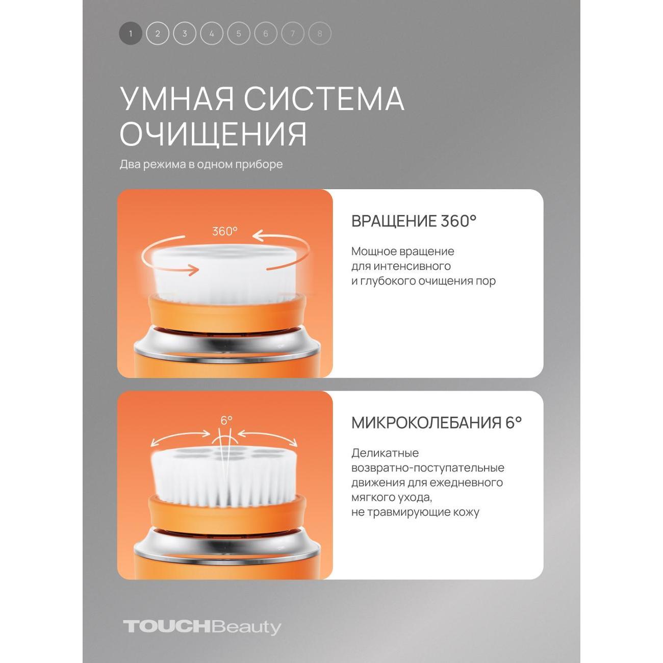Щетка косметическая TOUCHBeauty Усовершенствованная очищающая электрощетка для лица