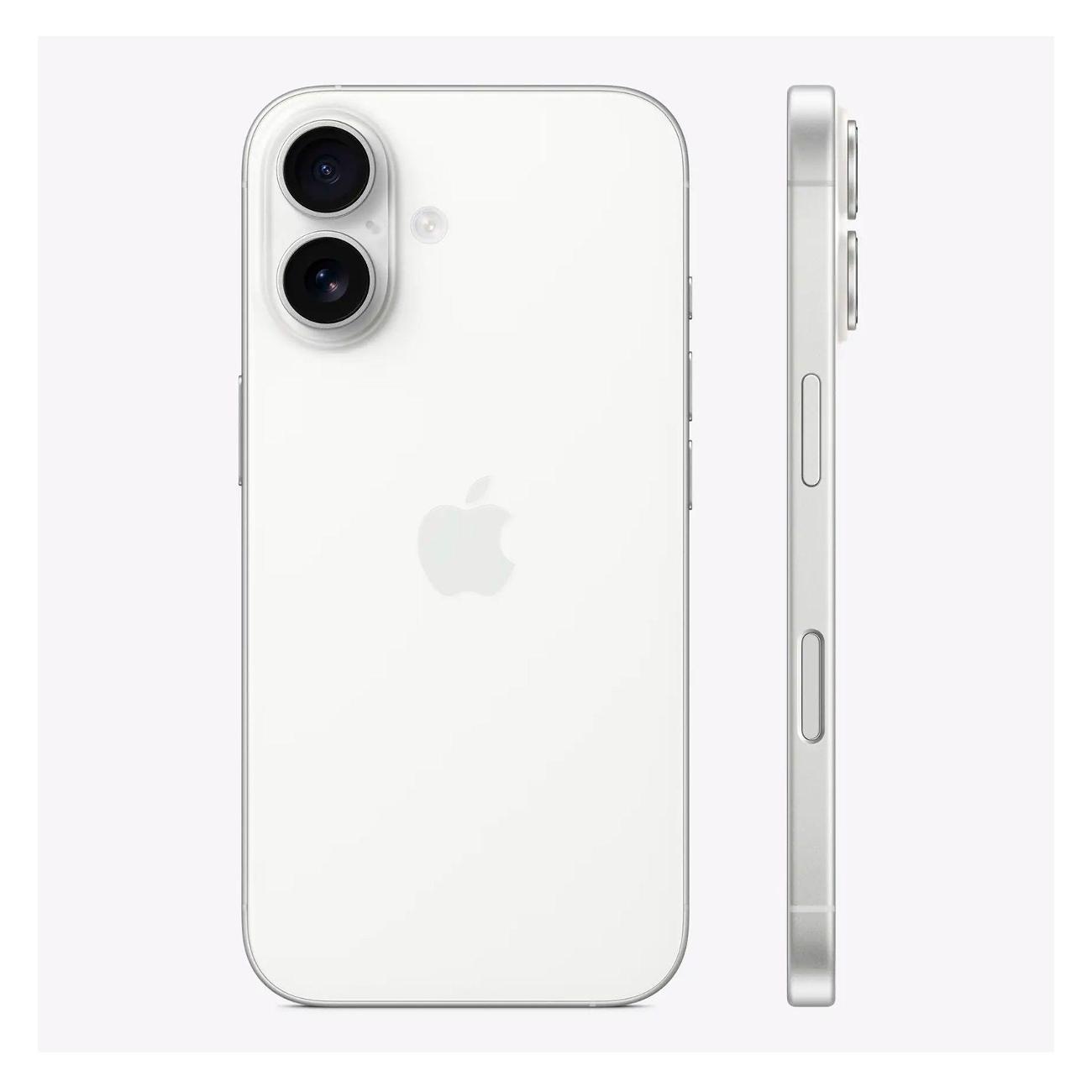 Смартфон Apple iPhone 16 - 128 ГБ - белый - SIM+eSIM