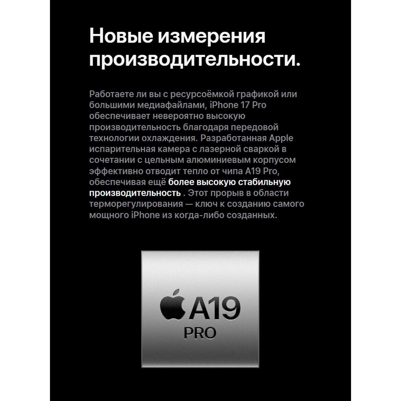 Смартфон Apple iPhone 17 Pro 512GB оранжевый - eSIM (A3256 US, A3
