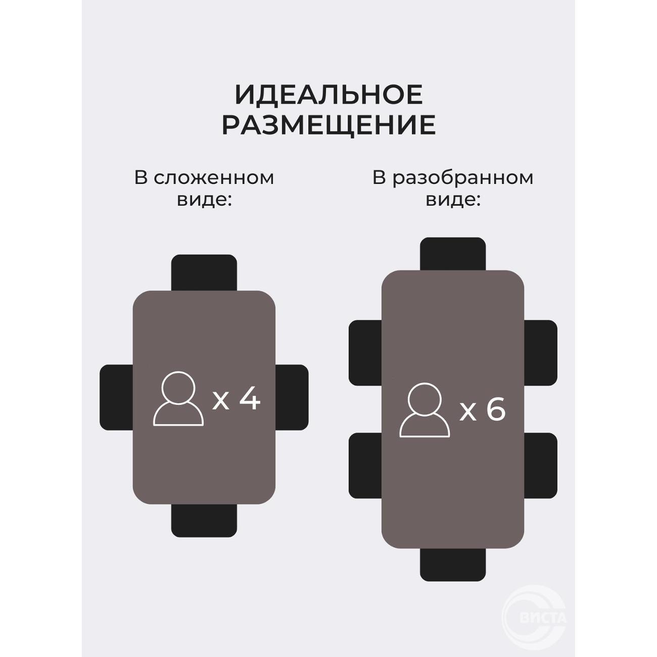 Стол обеденный ВИСТА раздвижной ДУБЛИН, лофт, 68х102/133