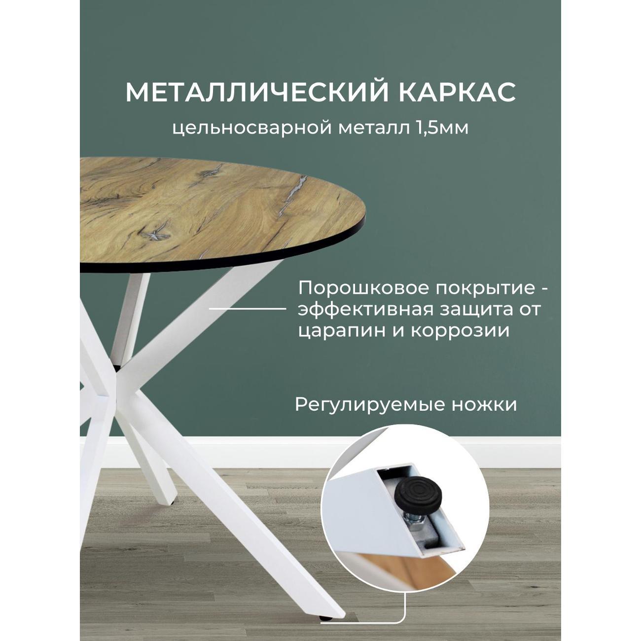 Стол обеденный ВИСТА нераздвижной d88см