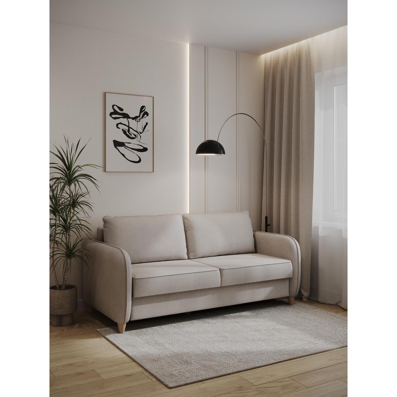 Диван COMFO BUSHE Диван-кровать, механизм Раскладной, угол универсальный, бежевый 195*87*87